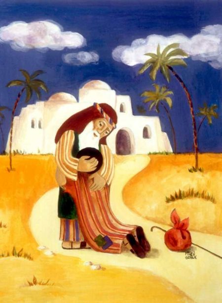 Kindergebetsbild "Vater unser" - Gebetbildchen Barmherziger Vater (Kinder)