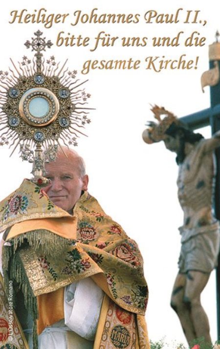 Gebetskarte <br class=”clear” /> Gebet von Johannes Paul II.