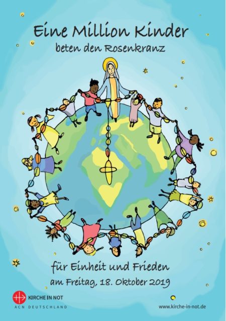 Faltblatt zur Aktion - "Eine Million Kinder beten den Rosenkranz" 2019