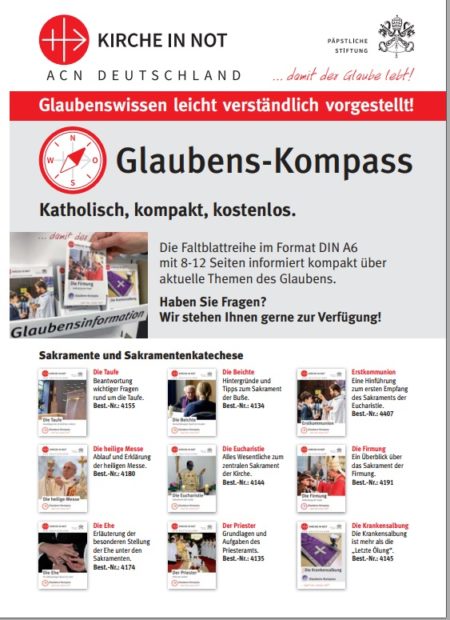 Bestellübersicht: Faltblattreihe Glaubens-Kompass - zum Download