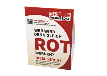 Wenn Sie dabei sind:<br/>Red Wednesday-Aufsteller