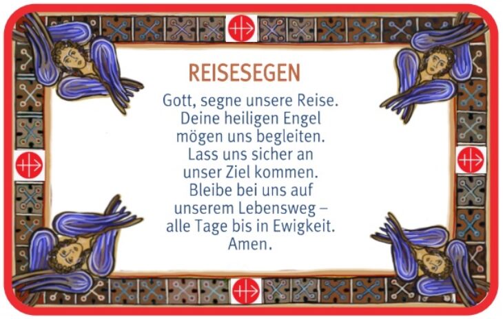 Gebetskarte Reisesegen