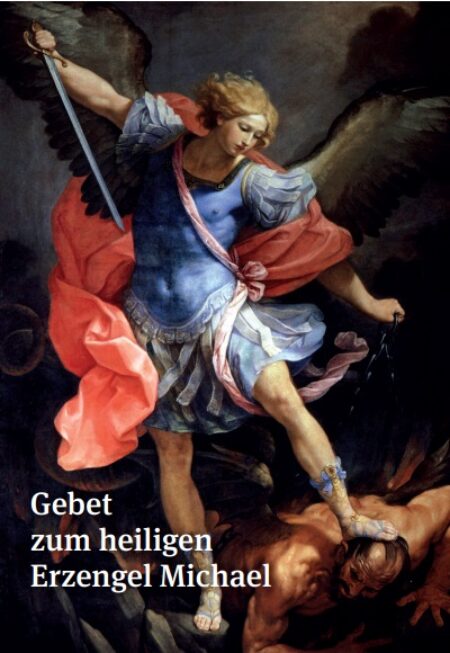 Klappkarte <br class="”clear”" /> "Gebet zum heiligen Erzengel Michael" - zweisprachig, lateinisch und deutsch