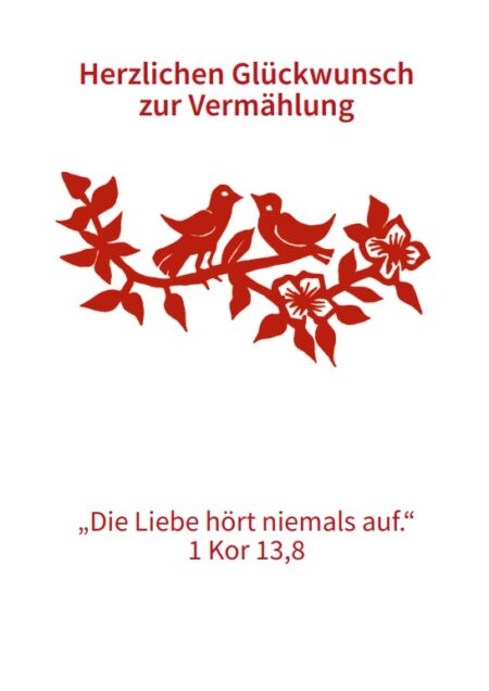 Glückwunschkarte zur Hochzeit