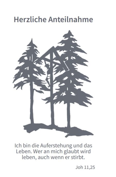 Trauerkarte: Motiv Auferstehung